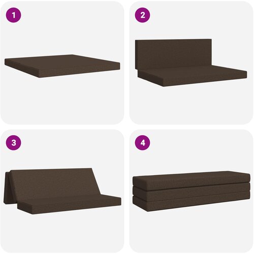 SOFA na razvlačenje 200 x 67 x 45 cm Sivosmeđa Slike