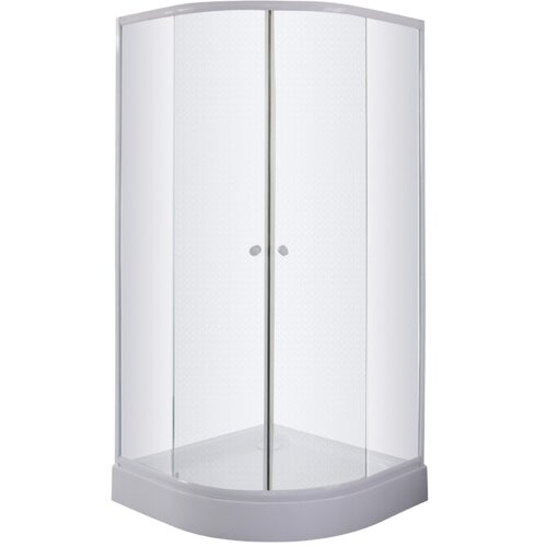 Sanotechnik polukružna tu&amp;scaron; kabina DB2410 (D x &amp;Scaron; x V: 90 x 90 x 195 cm, Debljina: 4 mm, Bijele boje) Slike