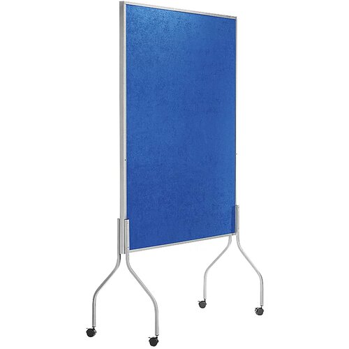 Maul Stena za moderiranje, premična, VxŠxG 1950 x 1200 x 680 mm, tekstilna prevleka, modre barve Cene