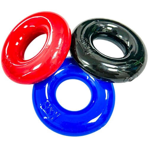 Kiotos Max-Stretch - rastezljivi set prstenova za penis (crna/crvena/plava) Cijene