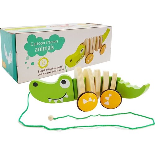 Lean_Toys Lesen krokodil na kolesih 18 cm Cene