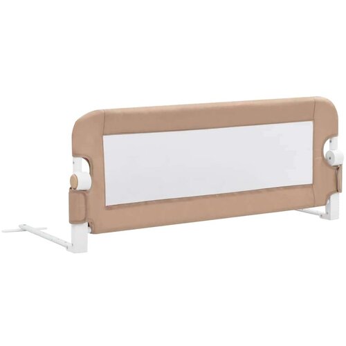 VidaXL sigurnosna ogradica za dječji krevet bež 102 x 42 cm poliester Slike