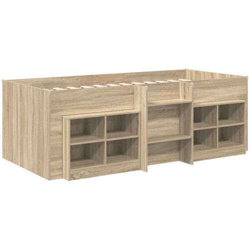  Loft krevet s ormarom 3 kom. Hrast sonoma Konstruirano drvo Smeđa 75 x 190 cm Slike