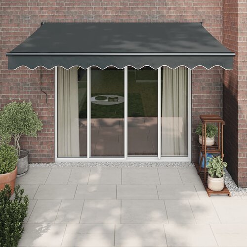 vidaXL zložljiva tenda antracitna 3,5x2,5 m blago in aluminij Cene
