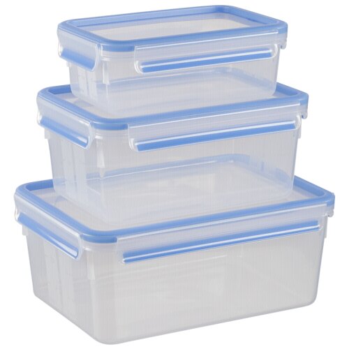 Emsa Food Clip&amp;amp;Close 508567 3p Set transparent/blue Slike