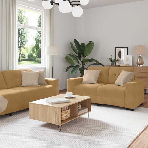  Set sofe 3 pcs Smeđa 221 x 80 x 80 cm Baršun Cene