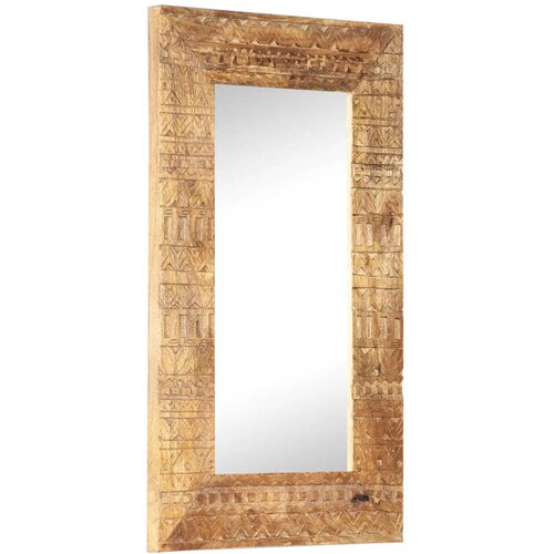 vidaXL Ročno izrezljano ogledalo 80x50x11 cm trden mangov les Cene