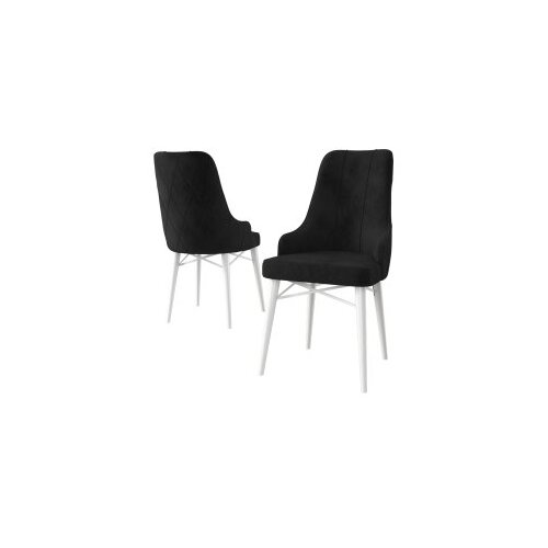 Hanah home set 4 stolice neta black white Cene