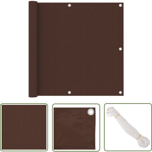  The Living Store Balkonsko platno rjavo 90x600 cm oksford blago - Balkonsko Platno, (21742545) Slike
