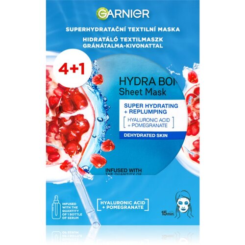 Garnier Hydra Bomb vlažilna tekstilna maska s hialuronsko kislino Slike