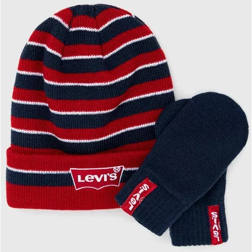 Levi's kapa i rukavice boja: tamno plava