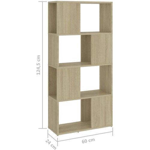  za knjige / pregrada boja hrasta 60x24x124,5 cm drveni Slike