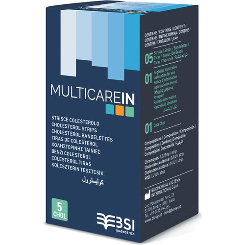 BSI MultiCarein testni lističi za merjenje skupnega holesterola a5 Cene
