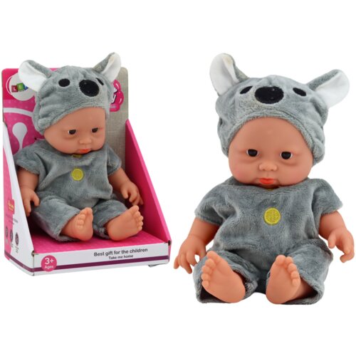  Mala lutka za igru sa motivom koale na kapi - 21 cm - siva Cijene