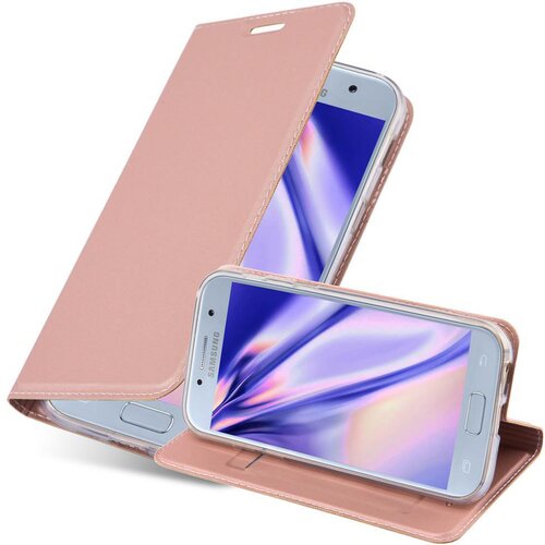 Cadorabo Samsung Galaxy A5 2017 v klasična rožnata zlata - Zaščitni ovitek z magnetnim zapiranjem, stoječo funkcijo in režo za kartice, (20552026) Cene