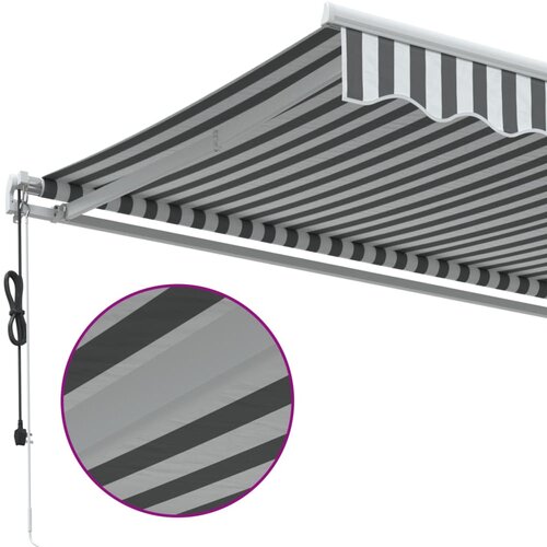 Tenda na automatsko uvlačenje antracit i bijela 500 x 350 cm Slike
