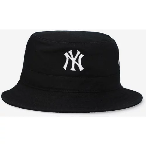47 Brand Bombažni klobuk New York Yankees črna barva
