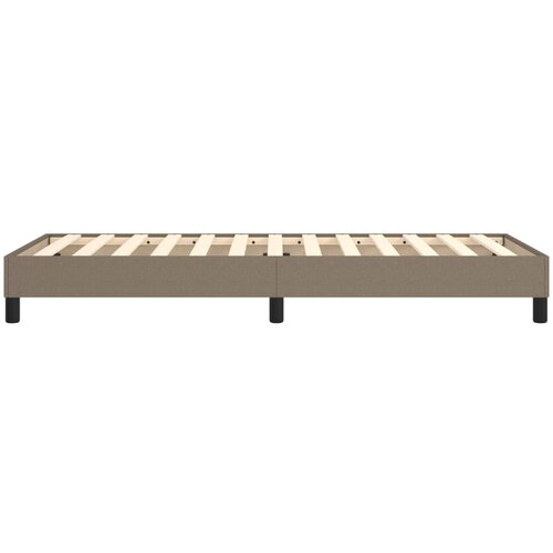 Okvir za krevet s oprugom smeđesivi 90x200cm od tkanine Slike