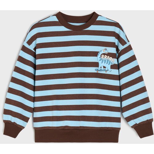 Sinsay Prugasta crewneck majica s motivom dinosaura Slike