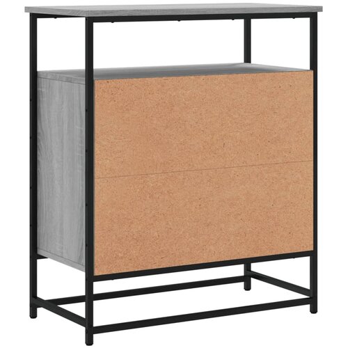  Komoda siva boja hrasta 69 x 35 x 80 cm od konstruiranog drva Slike