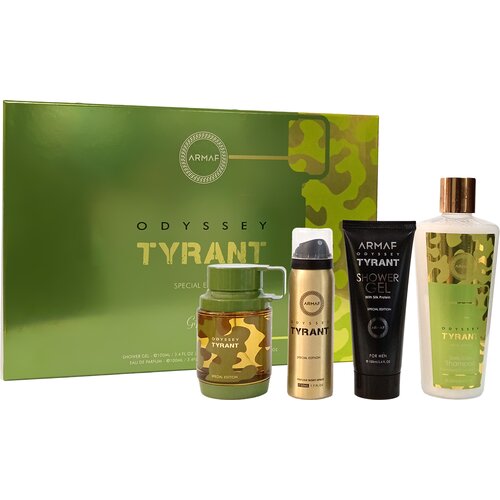 Armaf Unisex parfem Odyssey Tyrant 100ml EDP + 100ml Shower Gel + 50ml Body Spray + 250ml Shampoo / Unisex Gift Set Slike