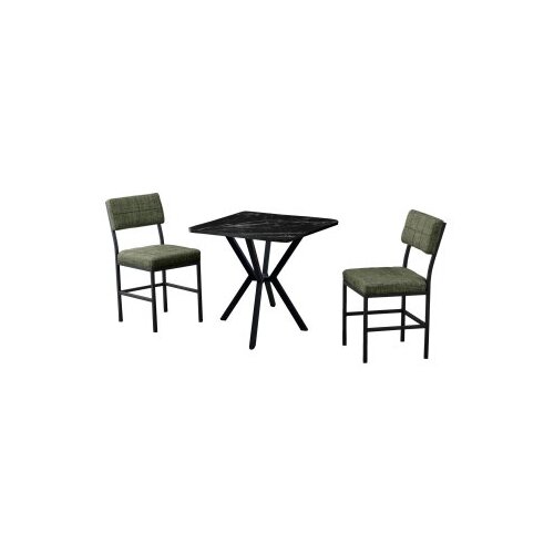 Hanah home Set Trpezarijski sto i 2 stolice Dubai Green Black Cene