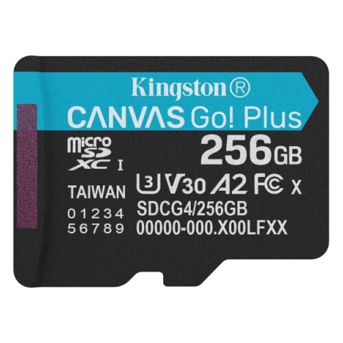 Kingston Memorijska kartica U3 V30 microSDXC 256GB Canvas Go Plus 200MB/s A2 SDCG4/256GBSP Cene