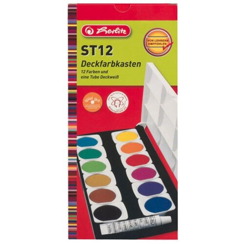 Herlitz Boje vodene 12 boja+bijela tempera Cijene
