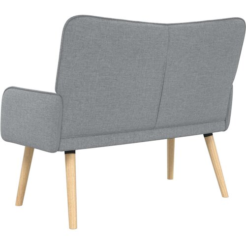  Kauč za dvoje Svijetlo siva 115 x 61 x 87 cm tkanina Slike