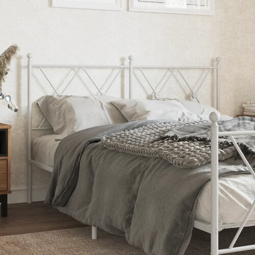 vidaXL Metalno uzglavlje bijelo 137 cm Cijene