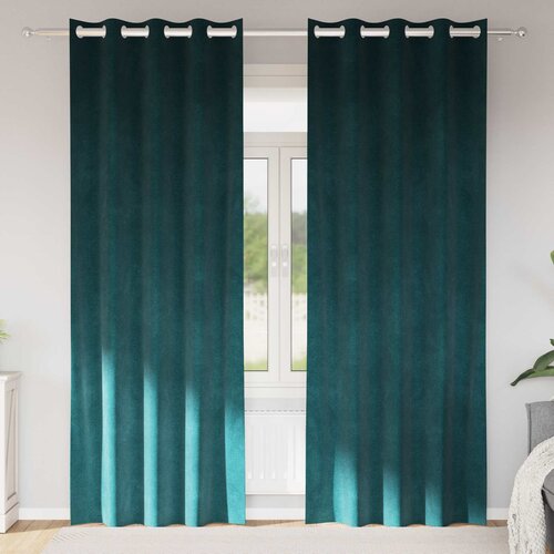  Zavjese za zamračivanje 2 pcs Tamnozelena 140 x 245 cm Baršun Cene