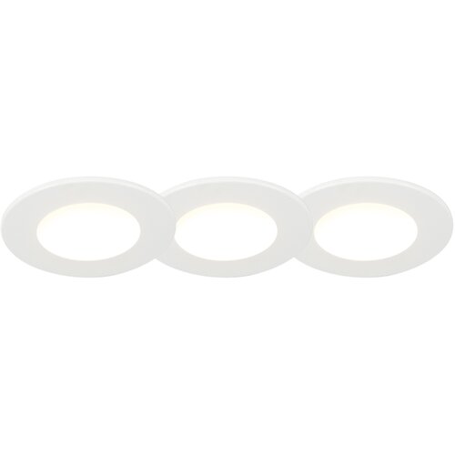 QAZQA Komplet 3 vgradnih reflektorjev v kopalnico okrogle LED 5W bele nepremočljive - Blanca Cene