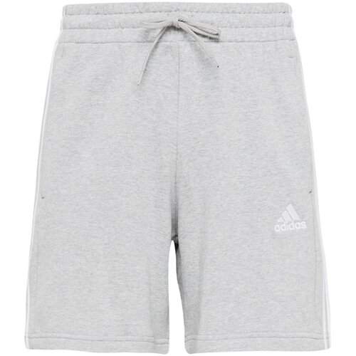 Adidas Sportske hlače 'Essentials French Terry 3-Stripes' siva melange / bijela Cijene