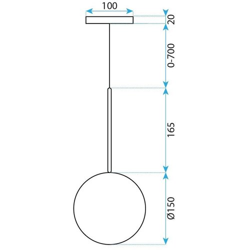 Toolight Stropna viseća svjetiljka staklena kugla 15cm APP1682-1CP Slike