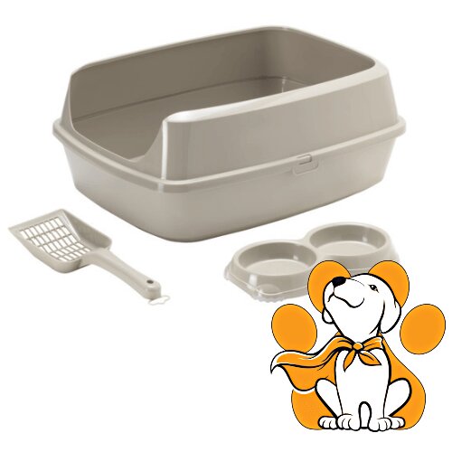Moderna kitcat starterkit large, toalet za mačke u setu sa činijom i lopaticom Cene