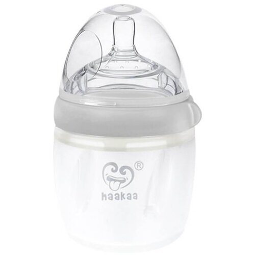 Haakaa plastična bočica silikon 3. gen 160 ml gray Slike