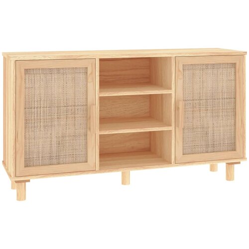 Maison Chic Komoda - Predalnik rjava 105x30x60 cm trdna borovina in naravni ratan, (21719693) Cene