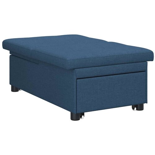  Krevet-sofa na razvlačenje Plava 194 x 50 x 82 cm tkanina Slike