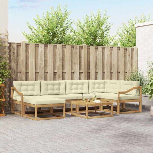  Set vanjskih sofa 7 kom. Bijela i krem Cene