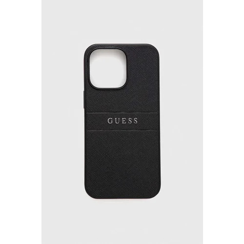 Guess Ovitek Saffiano GUHCP13LPSASBBK, Iphone 13/ 13 Pro, črn, (20689635)