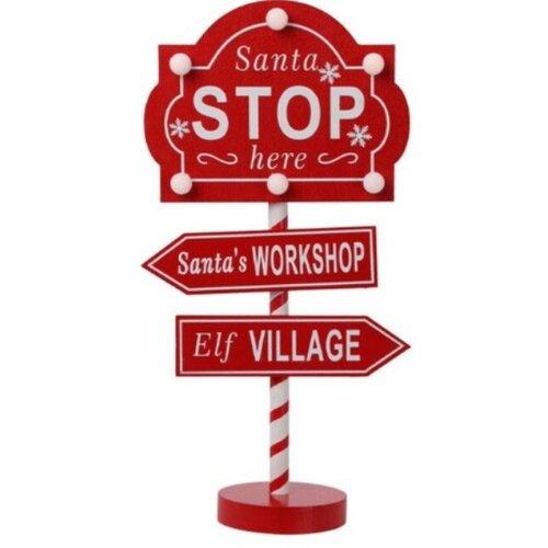  Novogodišnji LED znak stop 20x10x40cm Cene