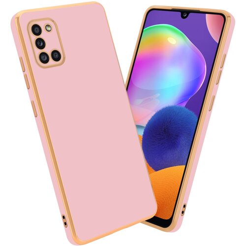 Cadorabo Ohi&scaron;je, združljiv s Samsungom v sijajnem roza - zlati - za&scaron;čitni pokrov iz fleksibilnega silikona TPU in z za&scaron;čito pred kamero, (20595951) Cene