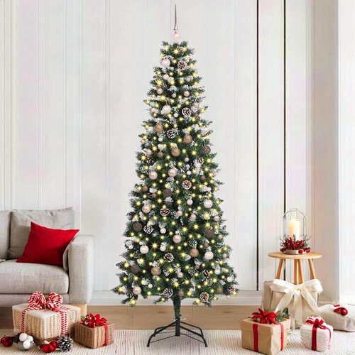 vidaXL Umestno božično drevo med 300 LED Zelena 86 x 86 x 210 cm Cene