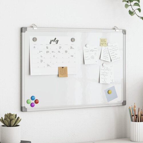 VidaXL Magnetna ploča bijela 40 x 30 x 1,7 cm aluminijska Slike