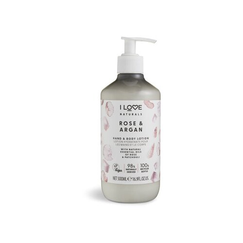 I Love... Cosmetics Losion za ruke i telo Naturals Ruža i argan, 500ml Cene
