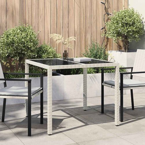  Stol za vrt Bijelo 90 x 90 x 75 cm poliratan Cijene
