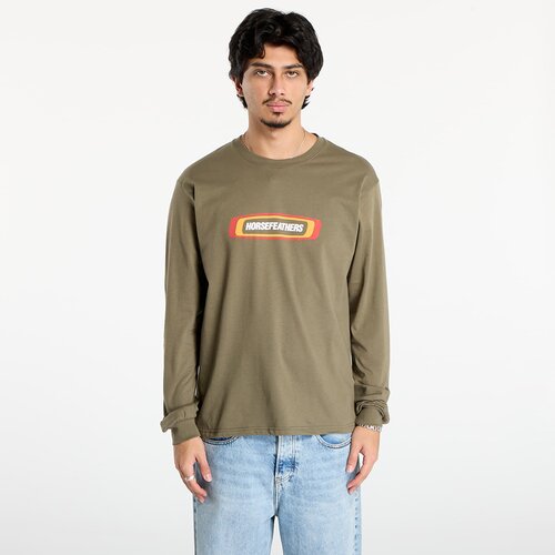 Horsefeathers Majica Raceway Ls T-Shirt Burnt Olive S Cene
