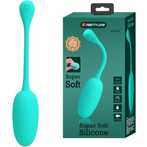 Pretty Love Knucker Super Soft Silicone Vibration Egg Aqua Green Slike