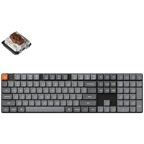 KEYCHRON K5 Max QMK/VIA Brezžična mehanska tipkovnica RGB LED/ Gateron Brown / K5M-B3, (22104482) Slike