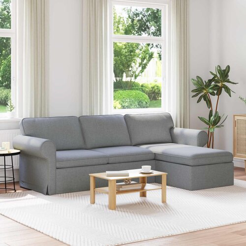 SOFA Svijetlo siva 245 x 138 x 80 cm tkanina Slike